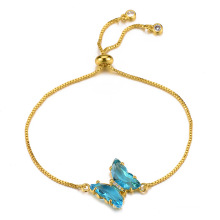 Shangjie OEM Joyas Fashion Multi-couleurs Bracelet en cuivre Bracelet Gold Chain Chaire Femmes Bracelet Butterly Gold